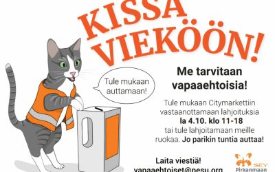 Kissa vieköön! Lähde mukaan auttamaan.